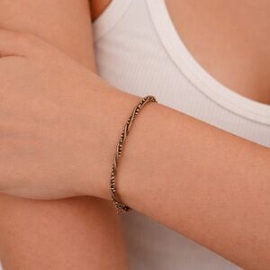 Napier Gold-Tone Twisted Rope Bracelet with Bead Accents